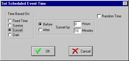 Set Scheduled Event Time